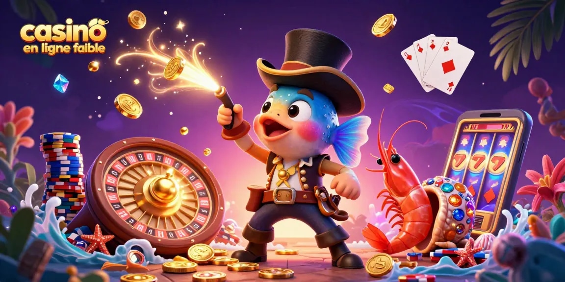 Participez à des jeux passionnants sur un casino en ligne fiable avec un poisson-lanterne, une crevette et un escargot de mer.