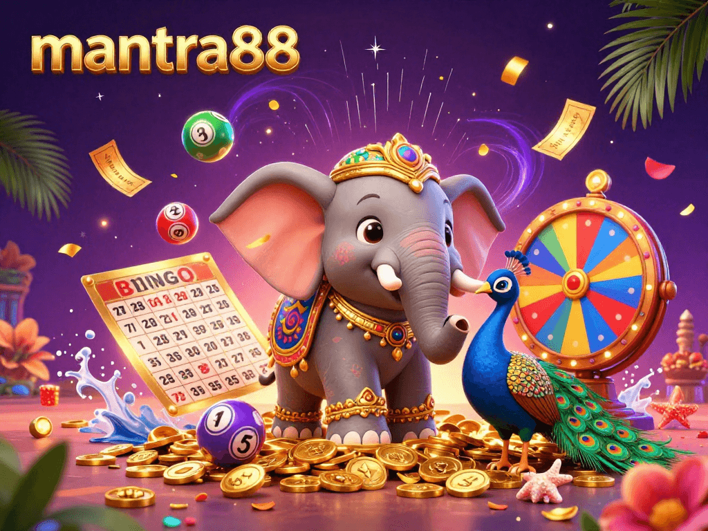 Experience the excitement of mantra88 with vibrant casino elements and dynamic animated visuals.