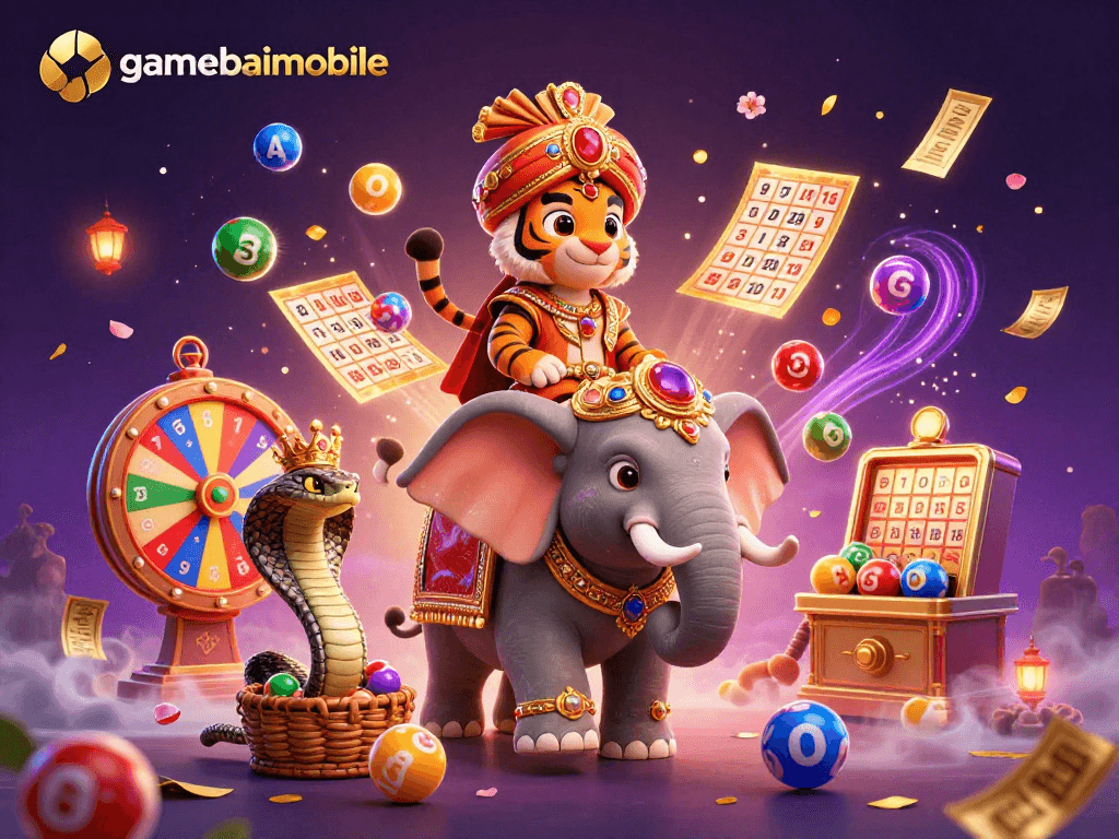 Play exciting games at gamebaimobile with vibrant lottery elements and a dynamic casino atmosphere.