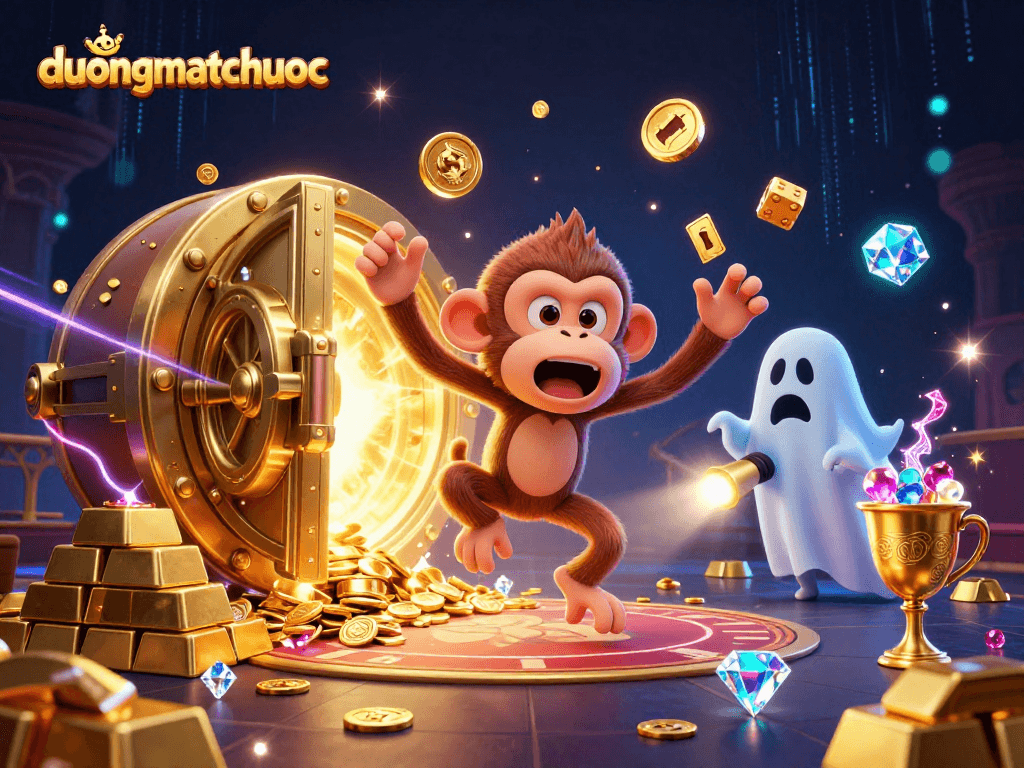 Experience the thrilling duongmatchuoc game with playful ghost characters and magical treasures.