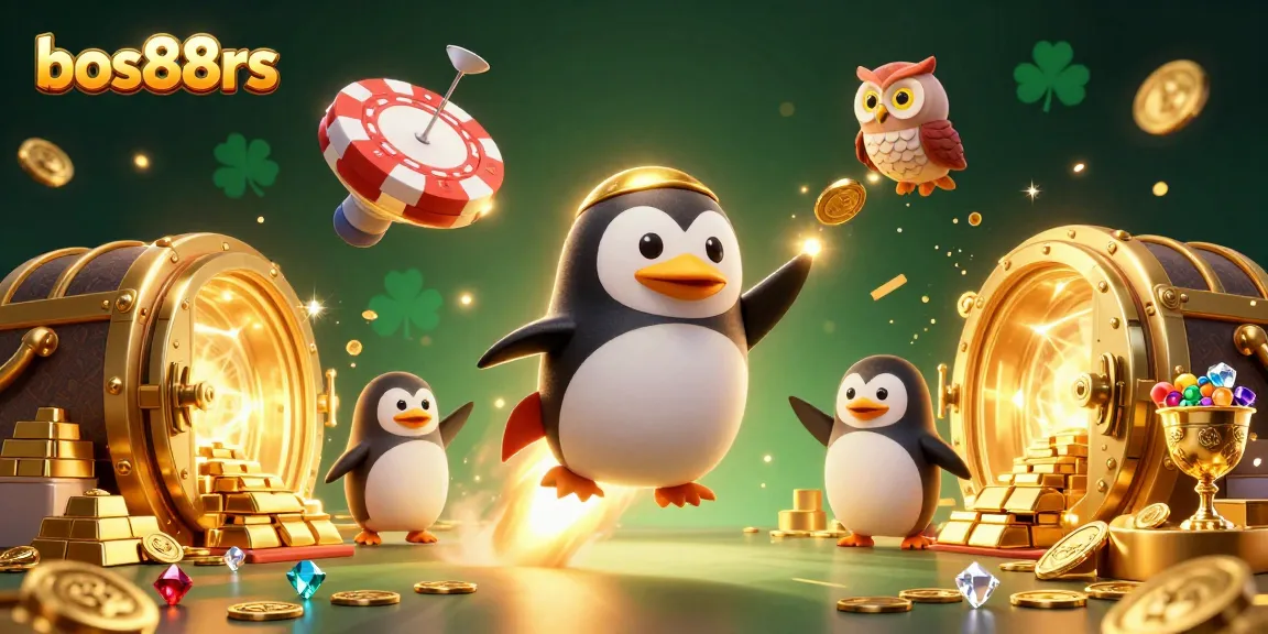 Enjoy thrilling wins with bos88rs at a vibrant online casino illustrated scene.
