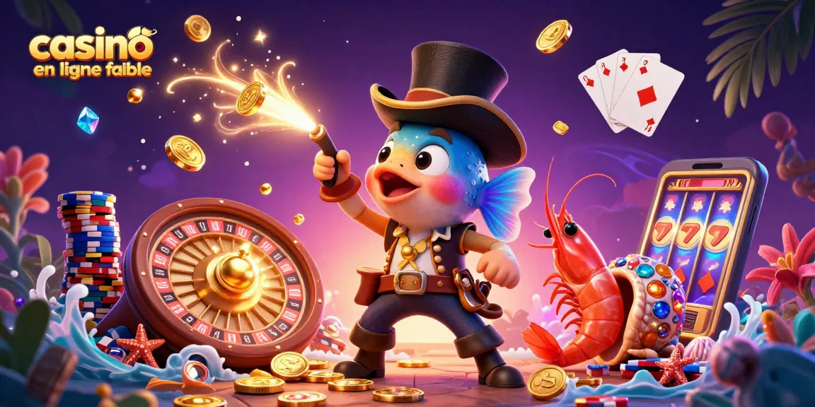 Participez à des jeux passionnants sur un casino en ligne fiable avec un poisson-lanterne, une crevette et un escargot de mer.