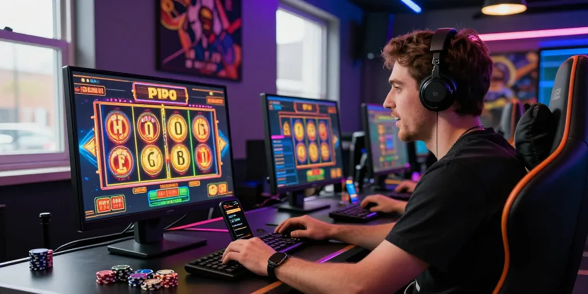 Engaged player enjoying a slot mpo game experience with vibrant graphics and gaming atmosphere.