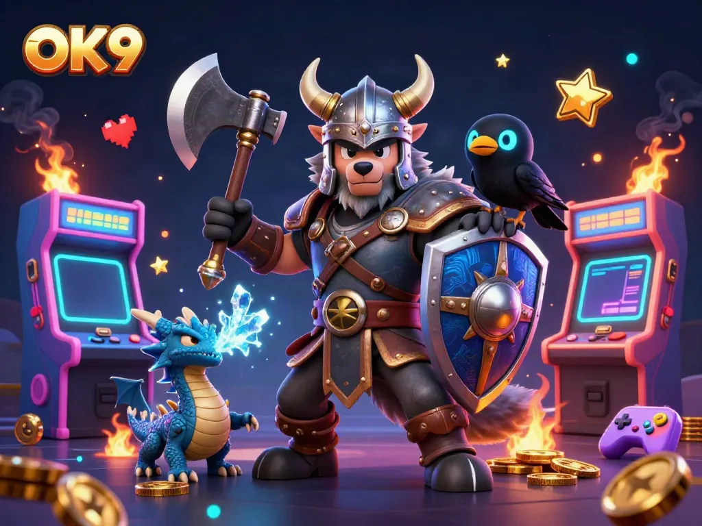OK9 offers an engaging online casino experience with a vibrant Viking theme and dynamic gaming elements.