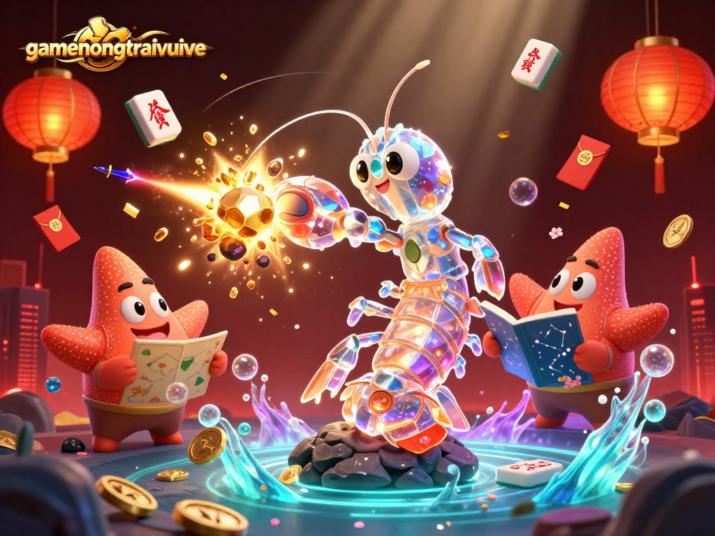 Engage in thrilling adventures with gamenongtraivuive's dynamic casino games illustrated in 3D art.