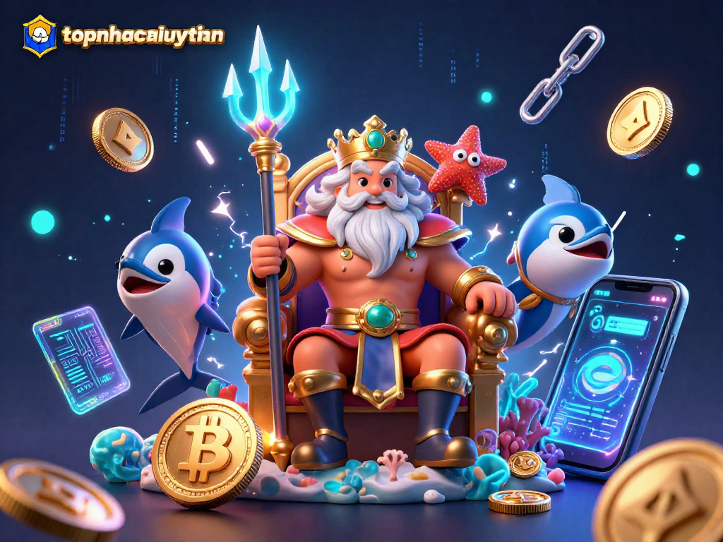 Engage in thrilling gameplay at topnhacaiuytinn with vibrant 3D digital casino illustration elements.