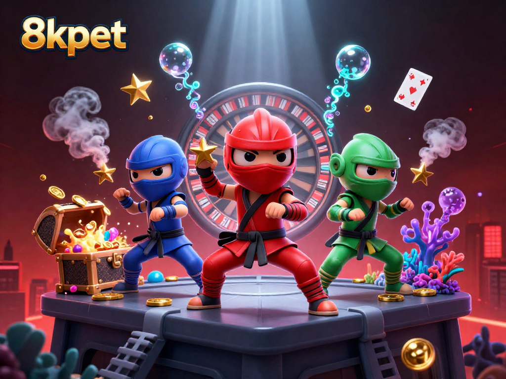 Engage in thrilling action at 8xbet with colorful chameleons and exciting casino elements.