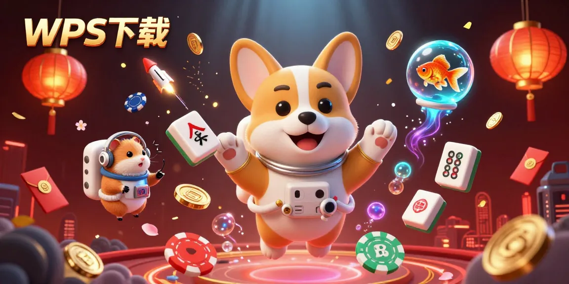 WPS下载游戏中通过太空站赌场的宇航犬玩耍，享受丰富的扑克体验