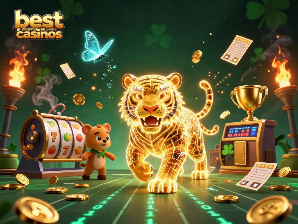 Experience the excitement of the best australian online casinos with vibrant slot elements in a dynamic casino landscape.