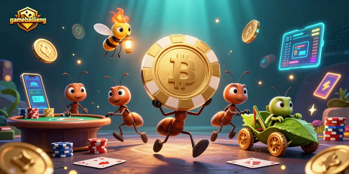 Experience strategic play in gamebailieng with a vibrant poker scene featuring cartoon characters.