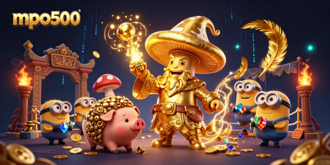 Experience thrilling magic with mpo500's vibrant casino scene filled with treasures and excitement.