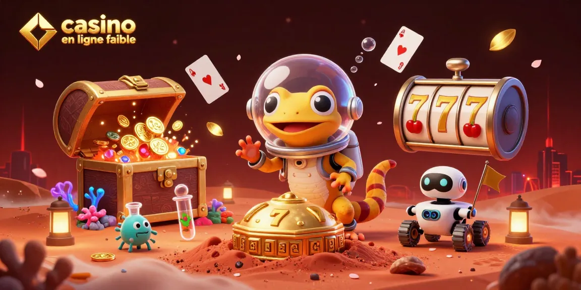 Le jeu captivant d'un casino en ligne fiable avec un gecko martien et des éléments de casino riches