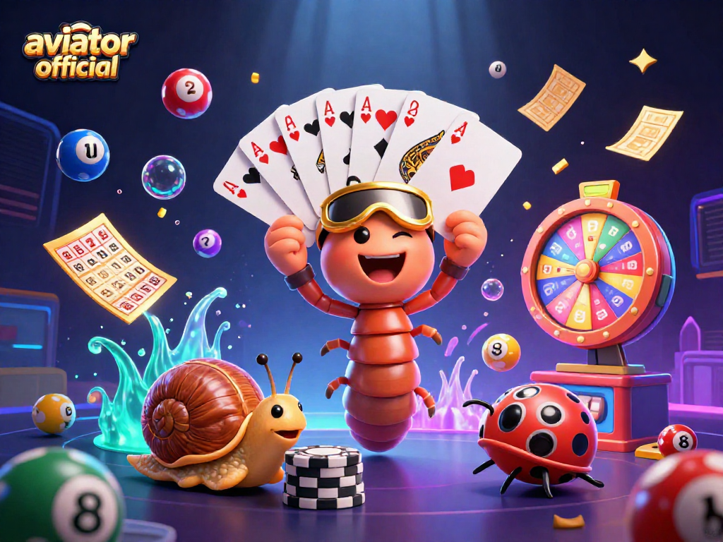 Betting with excitement in the Aviator official game, featuring vibrant characters and casino elements.