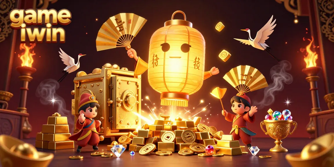 Experience the vibrant game iwin universe with a rich, dynamic casino illustration featuring a golden lantern spirit.