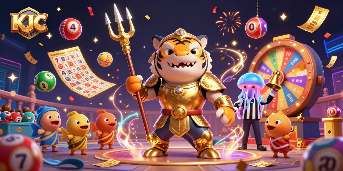 Experience thrilling gameplay with KJC in a dynamic underwater casino scene filled with vibrant action.