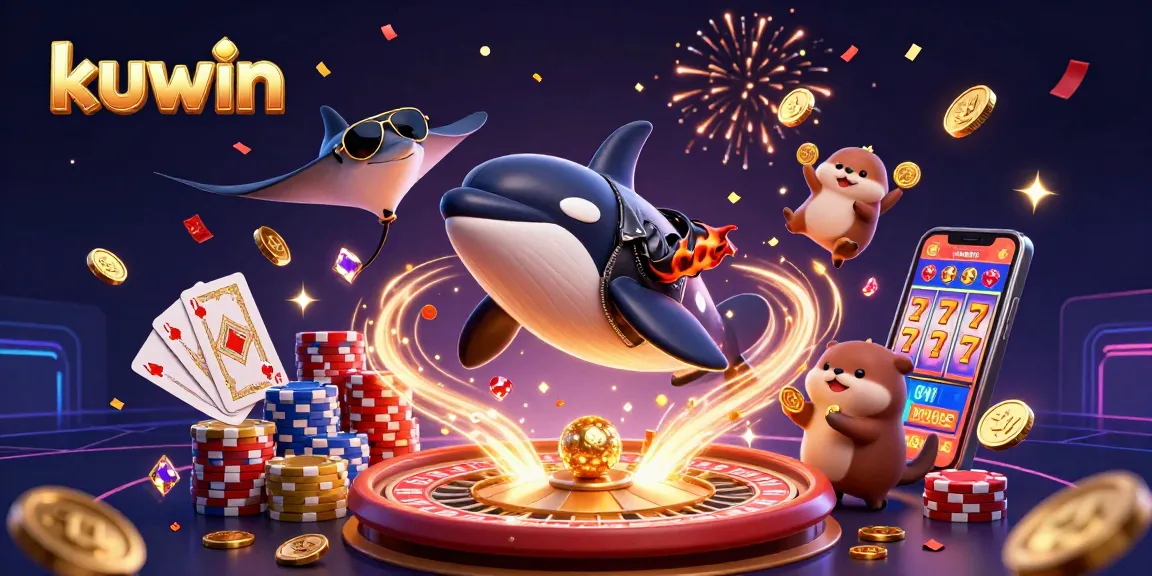Kuwin players enjoy thrilling winning experiences with vibrant casino-themed characters.