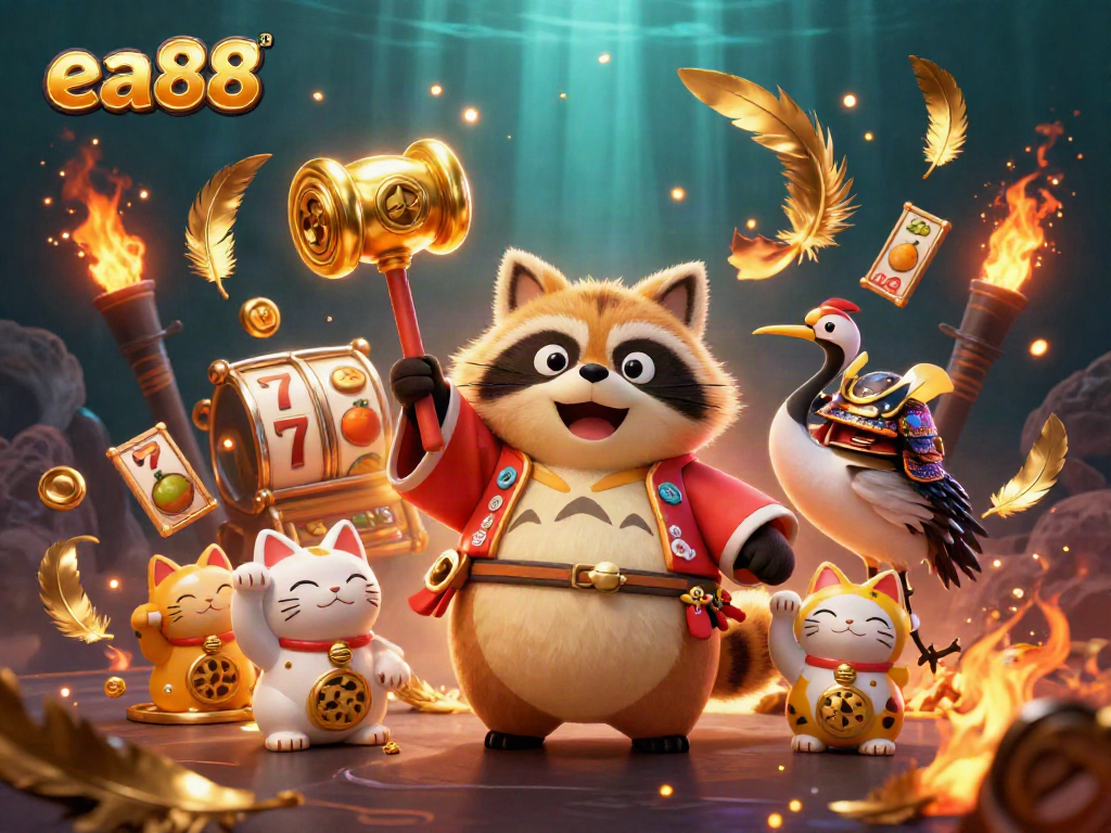 ea88 mang đến may mắn bên những chú mèo thần tài và tanuki trong khu vực sòng bạc