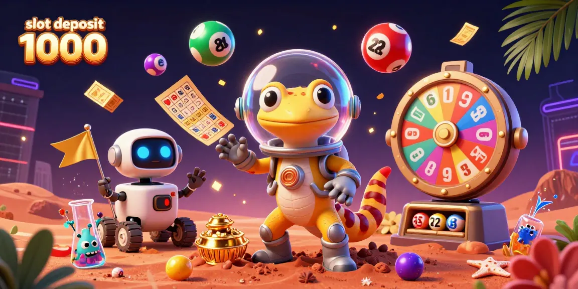Experience excitement with slot deposit 1000, as vibrant gaming elements fill the scene.