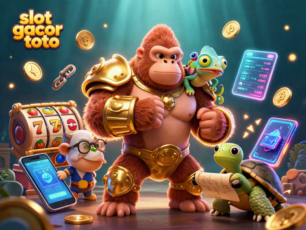 Engage with slot gacor toto through a vibrant illustration capturing the essence of gaming strategy and excitement.