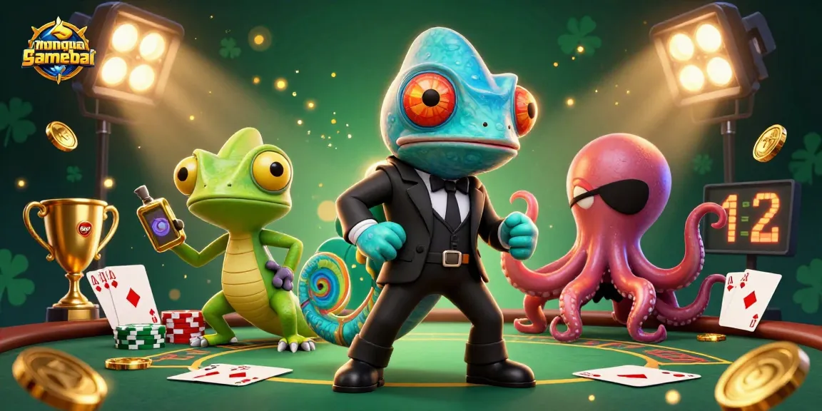 Engage in thrilling poker battles with nhanquagamebai's colorful agents and elements.