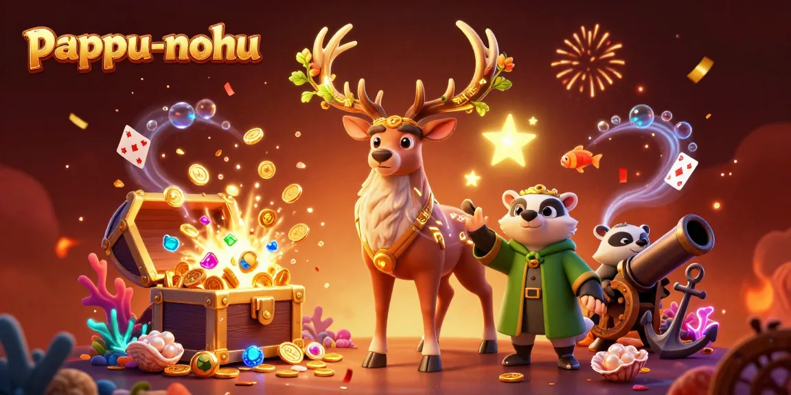 Pappu-nohu: Immerse in the excitement of online gaming with engaging characters and vibrant casino elements.