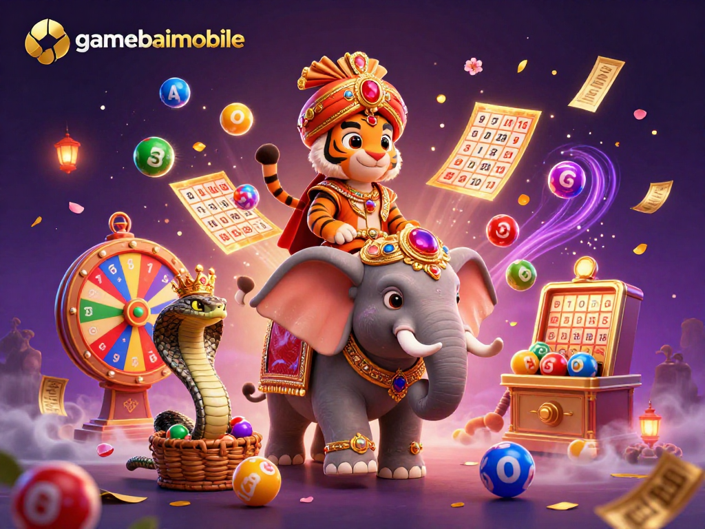 Play exciting games at gamebaimobile with vibrant lottery elements and a dynamic casino atmosphere.