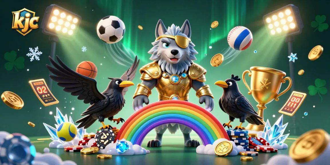 Engage with kjc's exciting casino experience alongside a powerful Odin wolf and dynamic sports elements.