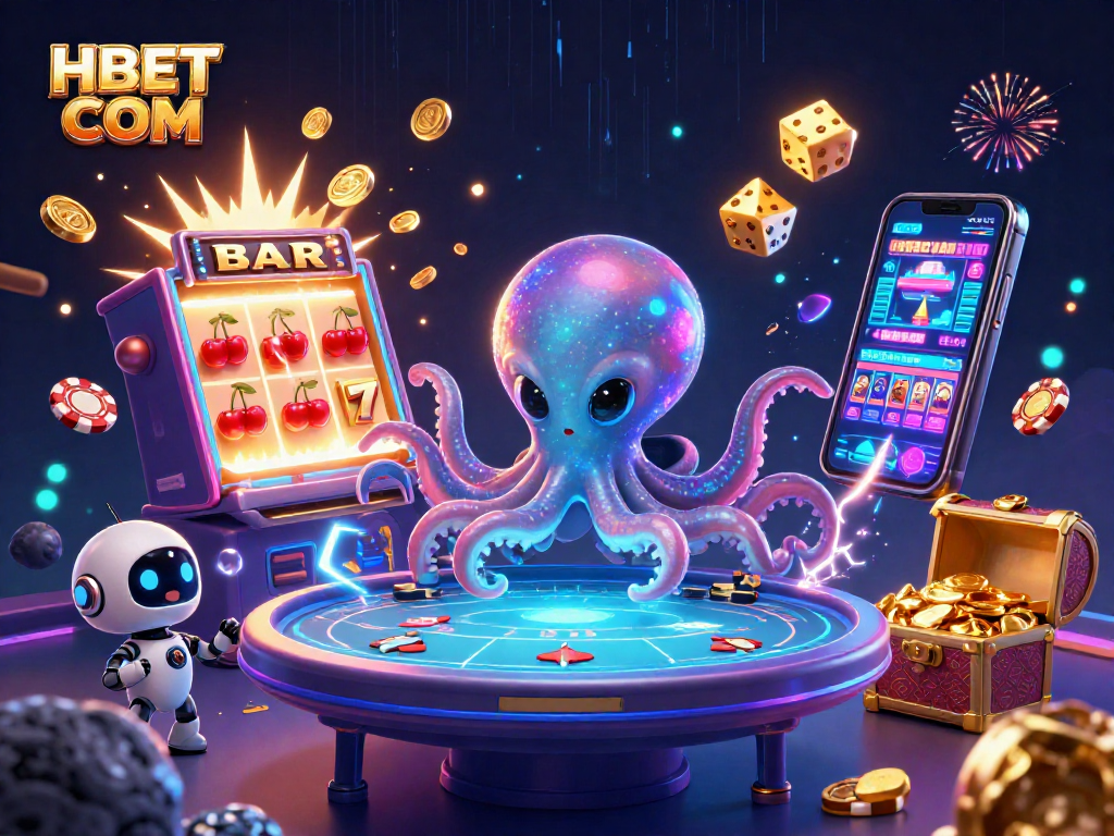 Engage with the exciting universe of HBET COM featuring a vibrant scene of gambling fun.