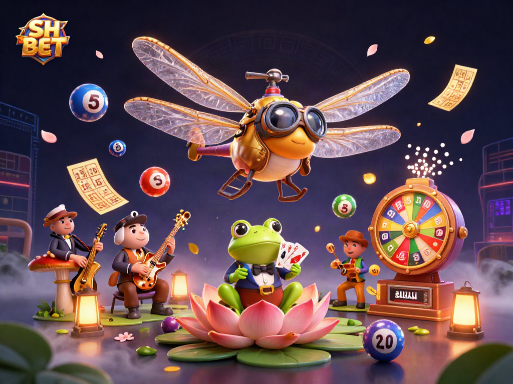 Engage with SH BET's vibrant casino scene featuring characters and dynamic game elements.
