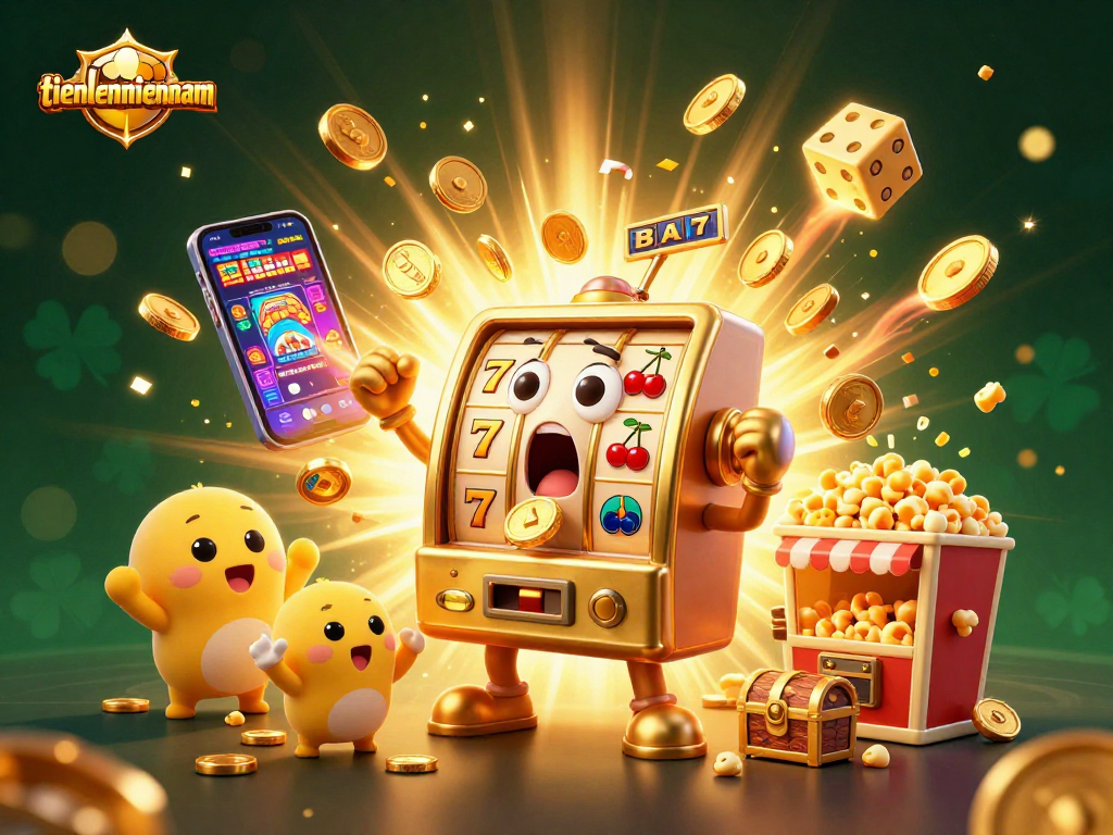 Engage with the tienlenmiennam casino world as dynamic slot machines celebrate a jackpot in vibrant 3D artwork.