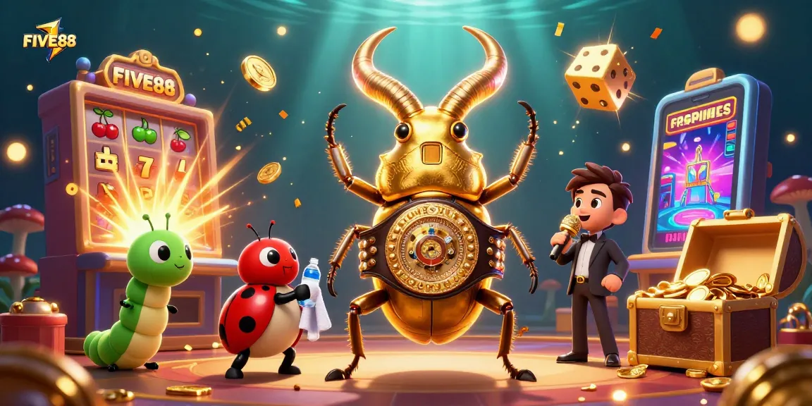 Engage with FIVE88 casino excitement in a vibrant, dynamic 3D illustration showcasing a dramatic duel.