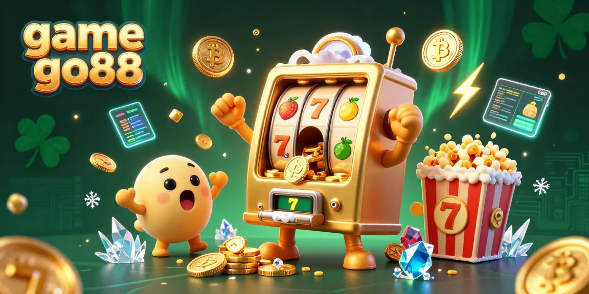 Spin and win with the game go88 slot machine as it surprises with a golden jackpot, surrounded by playful slots.