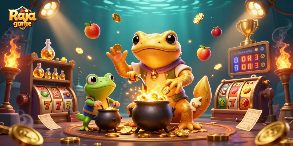 Engage in thrilling gameplay with Raja game, featuring dynamic slot reels and golden rewards.