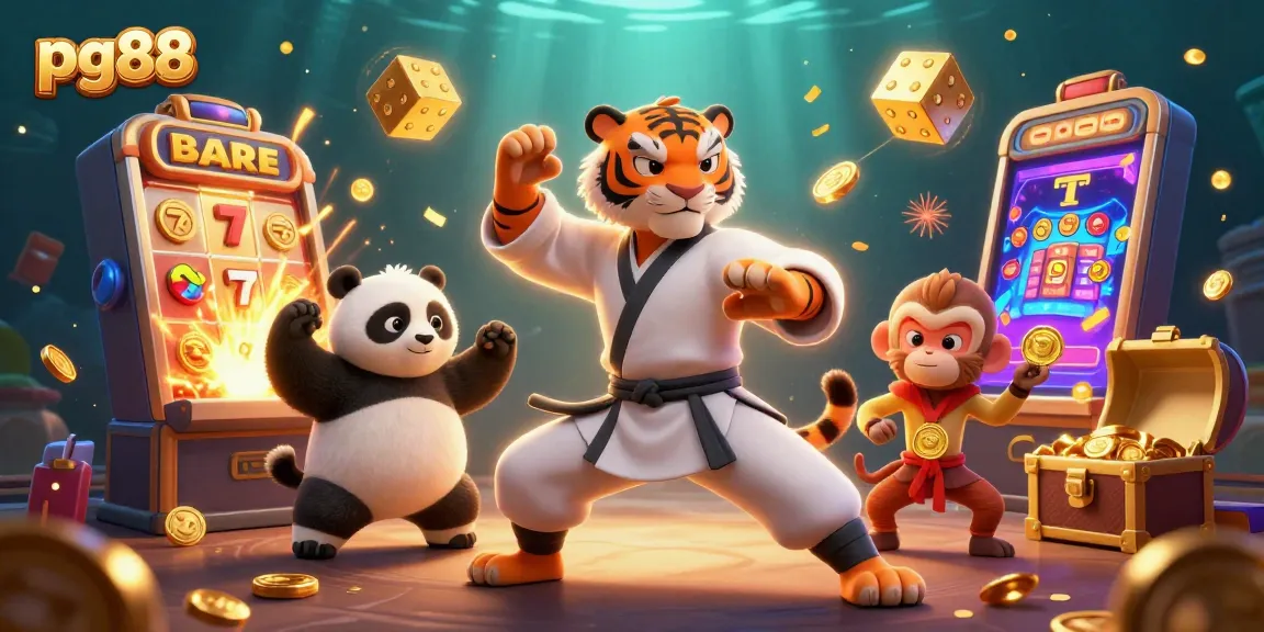 Experience thrilling gameplay at pg88 with animated kung fu characters and casino elements galore.