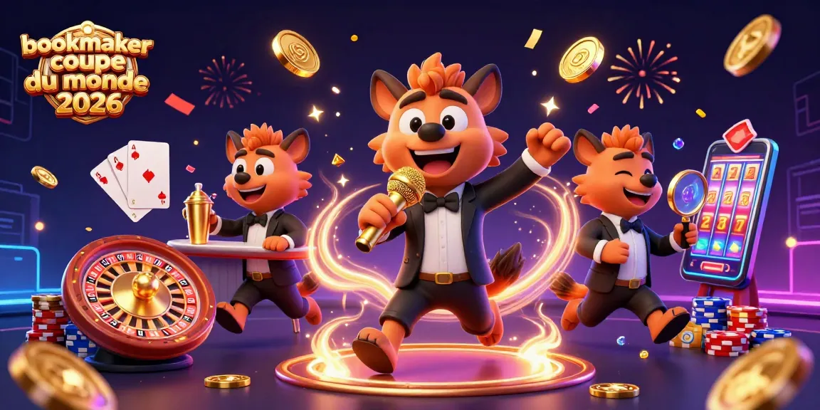 Pariez avec le bookmaker coupe du monde 2026 dans une ambiance festive de casino.