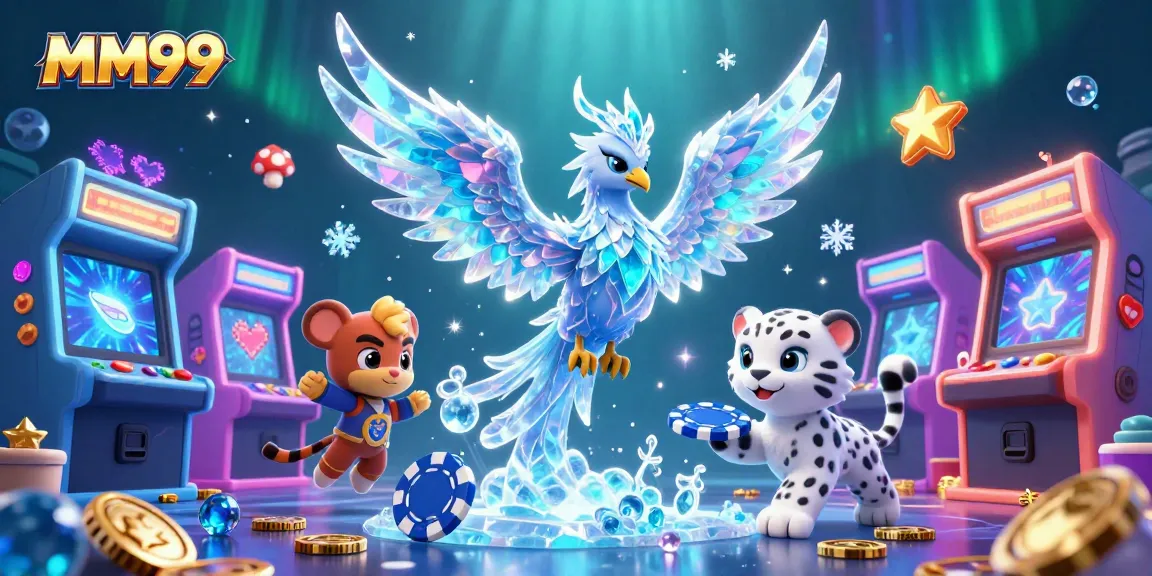 Engage in thrilling games at MM99 with vibrant arcade elements and dynamic characters.