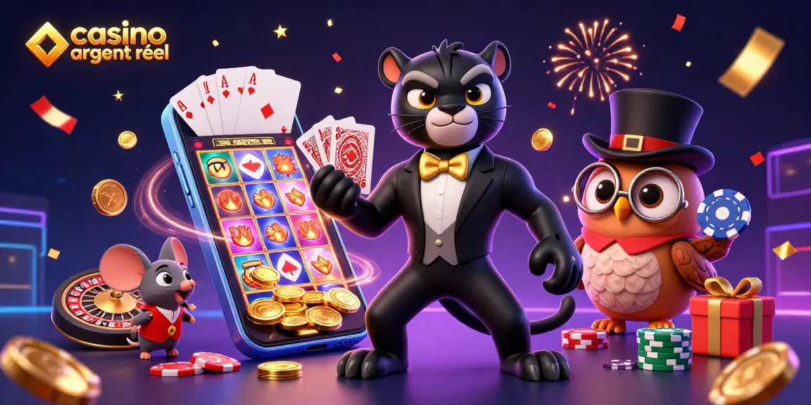 Jouez avec le casino en ligne argent réel dans une illustration 3D vibrante remplie de jeux et de joie.