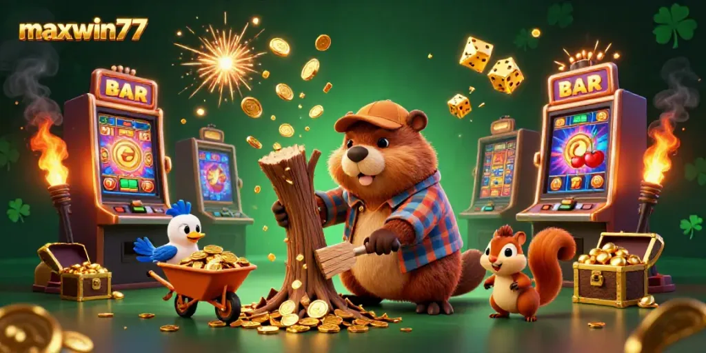 Experience the excitement of maxwin77 with vibrant 3D characters and thrilling gold coin jackpots.