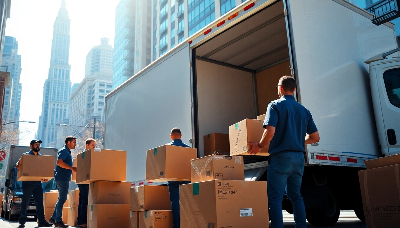 Movers efficiently packing a truck showcasing the best moving companies nyc.
