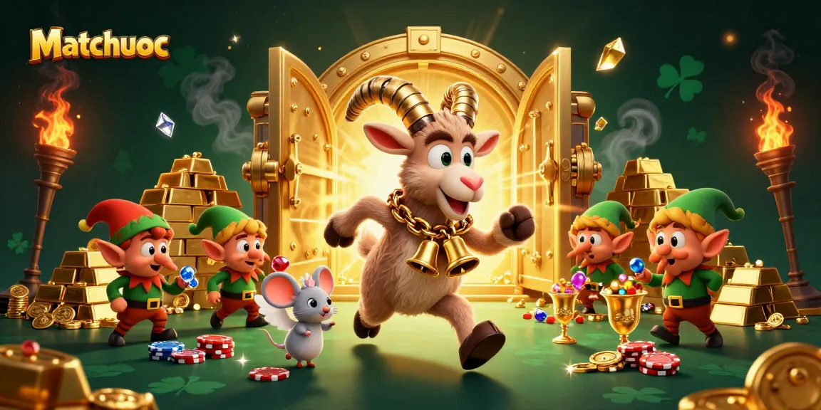 Engage with matchuoc's festive casino scene featuring Krampus, angel mouse, and mischievous gremlins.