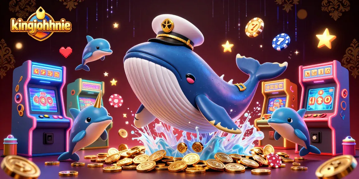 kingjohnnie showcases an engaging 3D casino scene with characters and colorful slot elements.