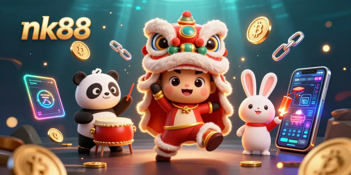 Experience thrilling wins with nk88 as a colorful lion dance brings fun and excitement in this dynamic scene.