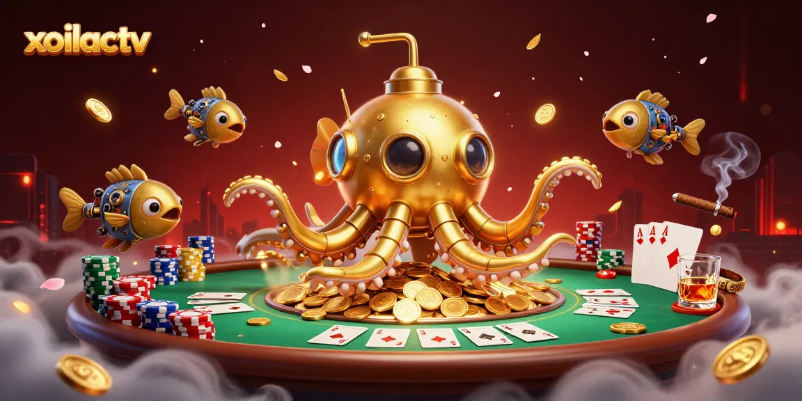 Watch the captivating xoilactv kraken submarine action filled with poker elements and golden coins