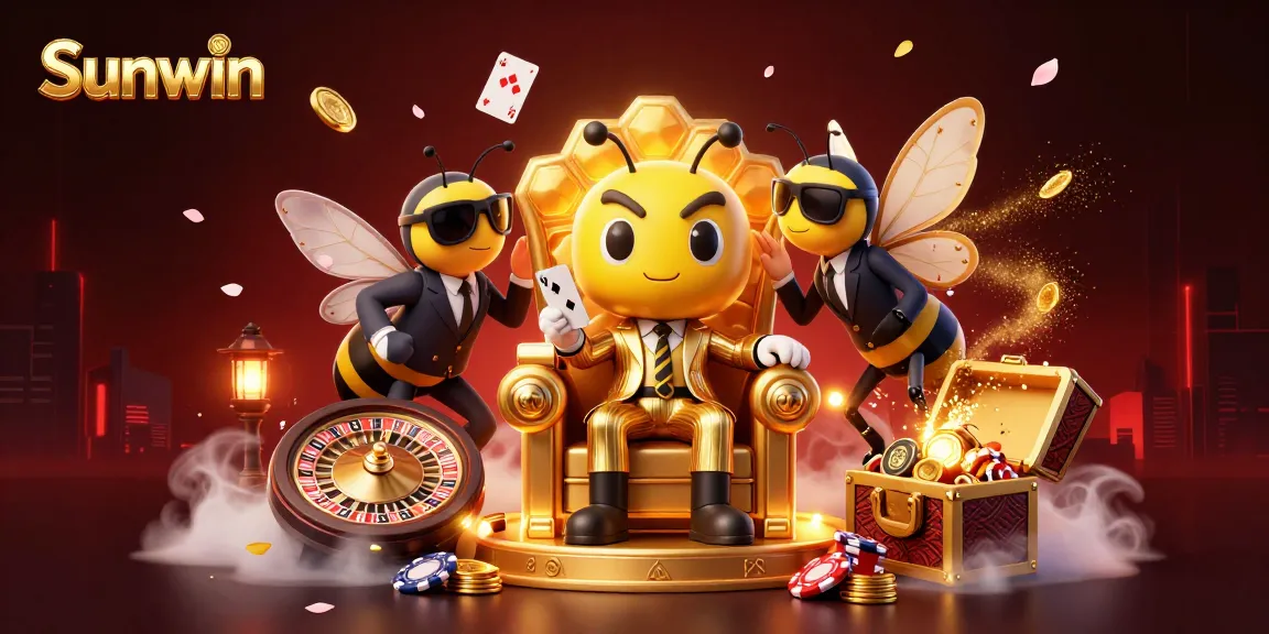 Experience thrilling gaming at Sunwin with a bumblebee mob boss in a dynamic casino setting.